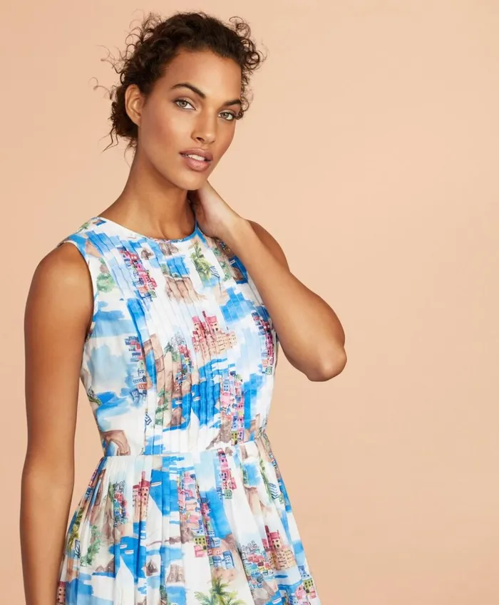 Brooks Brothers Dresses CostalPrint Cotton Maxi Dress Whitemulti 8211 Women Brooks Brothers Dresses CostalPrint Cotton Maxi Dress Whitemulti 8211 Women