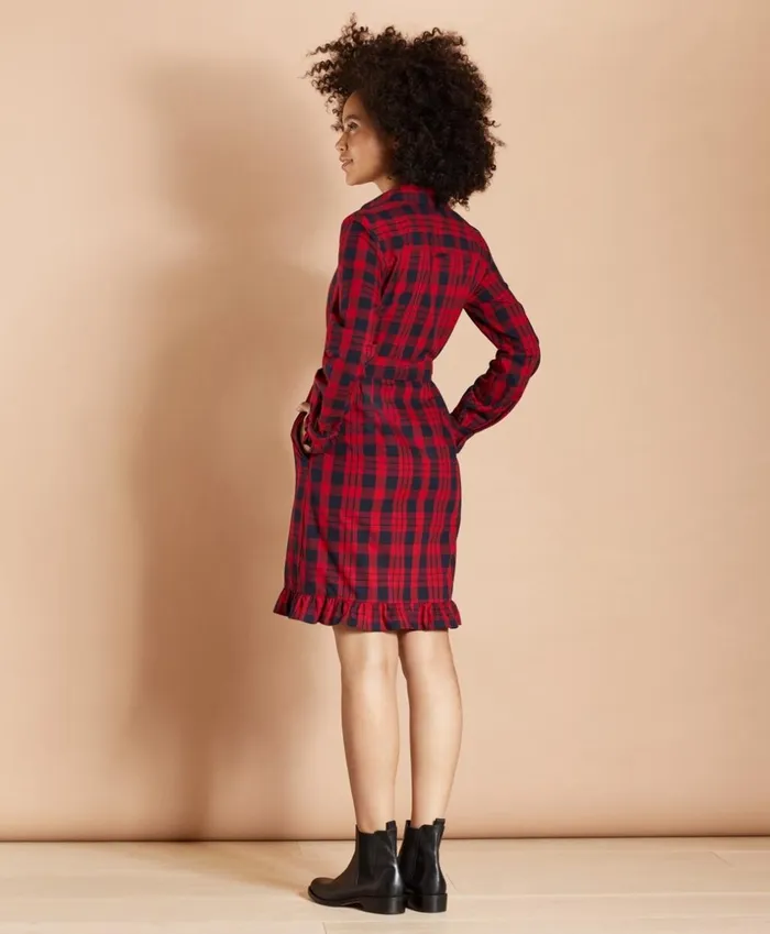 Brooks Brothers Dresses Plaid Cotton Brushed Twill Shirt Dress Red 8211 Women Brooks Brothers Dresses Plaid Cotton Brushed Twill Shirt Dress Red 8211 Women