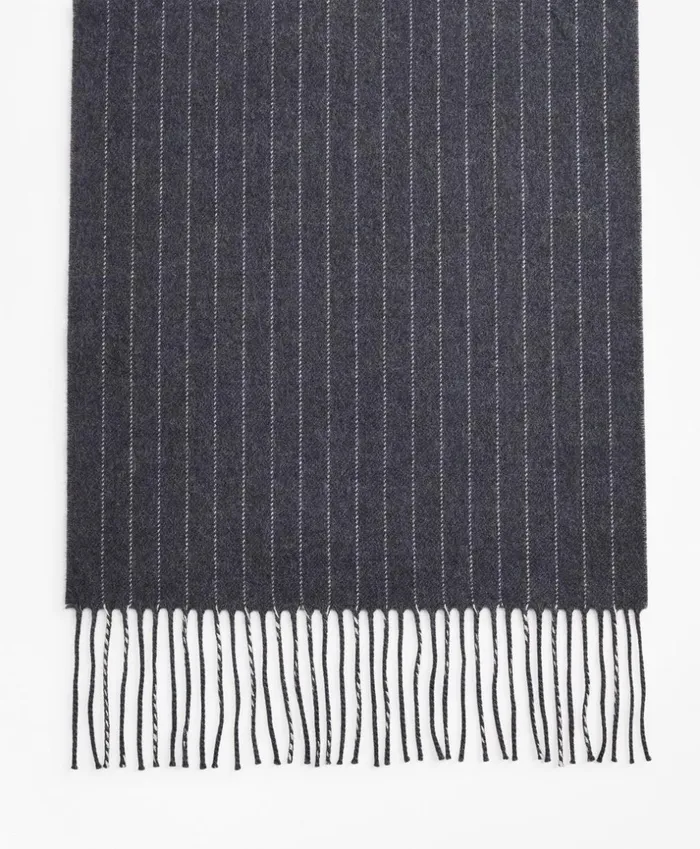 Brooks Brothers Hats Gloves and Scarves Pinstripe Scarf Grey 8211 Men Brooks Brothers Hats Gloves and Scarves Pinstripe Scarf Grey 8211 Men