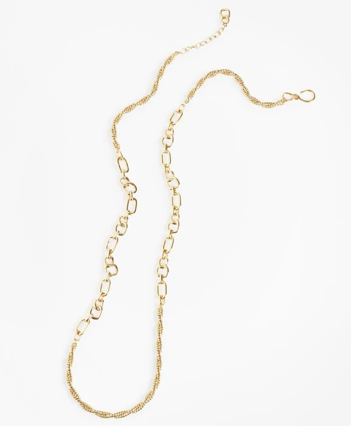 Brooks Brothers Jewelry GoldPlated Link And Rope Chain Necklace Gold 8211 Women Brooks Brothers Jewelry GoldPlated Link And Rope Chain Necklace Gold 8211 Women