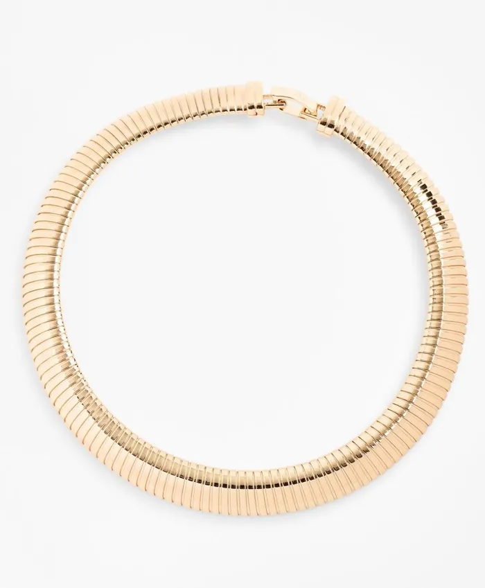Brooks Brothers Jewelry GoldPlated Omega Chain Collar Necklace Gold 8211 Women
