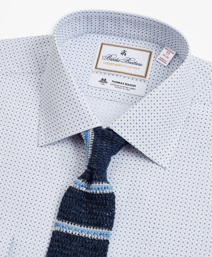 Brooks Brothers Luxury Shirts Luxury Collection Madison ClassicFit Dress Shirt Franklin Spread Collar Geo Print White 8211 Men Brooks Brothers Luxury Shirts Luxury Collection Madison ClassicFit Dress Shirt Franklin Spread Collar Geo Print White 8211 Men