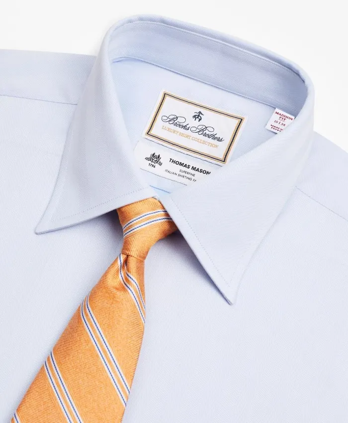 Brooks Brothers Luxury Shirts Luxury Collection Madison ClassicFit Dress Shirt Franklin Spread Collar Herringbone Light Blue 8211 Men Brooks Brothers Luxury Shirts Luxury Collection Madison ClassicFit Dress Shirt Franklin Spread Collar Herringbone Light Blue 8211 Men