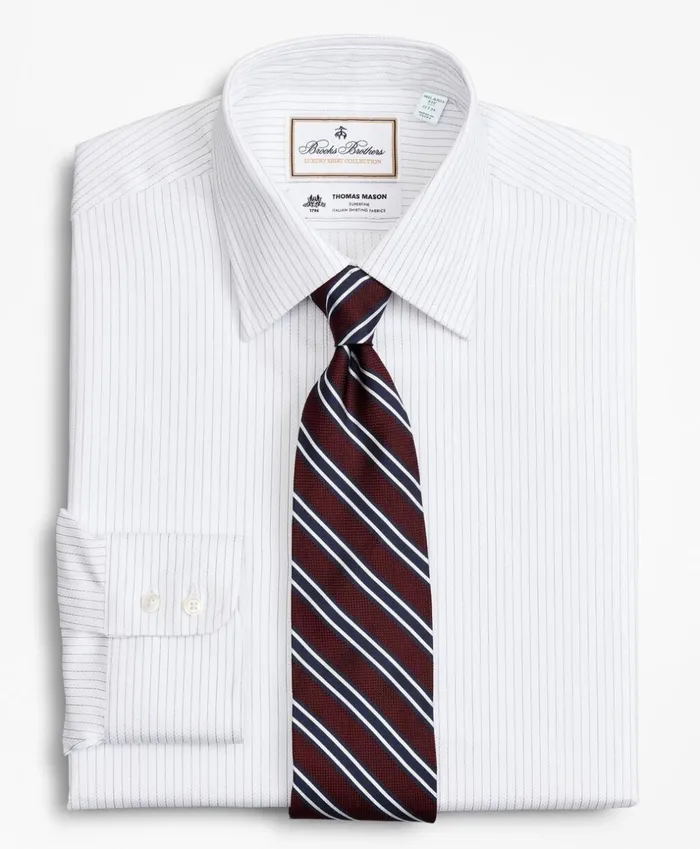 Brooks Brothers Luxury Shirts Luxury Collection Milano SlimFit Dress Shirt Franklin Spread Collar Fine Stripe White 8211 Men Brooks Brothers Luxury Shirts Luxury Collection Milano SlimFit Dress Shirt Franklin Spread Collar Fine Stripe White 8211 Men