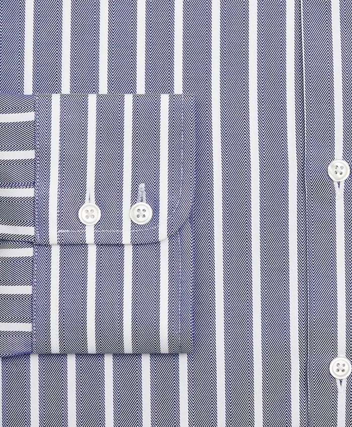Brooks Brothers Luxury Shirts Luxury Collection Soho ExtraSlimFit Dress Shirt Franklin Spread Collar Herringbone Wide Stripe Navy 8211 Men Brooks Brothers Luxury Shirts Luxury Collection Soho ExtraSlimFit Dress Shirt Franklin Spread Collar Herringbone Wide Stripe Navy 8211 Men