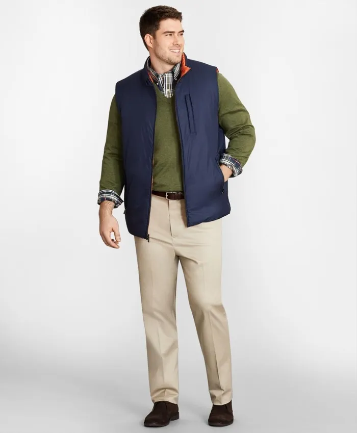 Brooks Brothers Outerwear Big and Tall Reversible Quilted Down Vest Navy 8211 Men Brooks Brothers Outerwear Big and Tall Reversible Quilted Down Vest Navy 8211 Men
