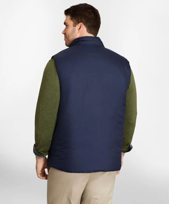 Brooks Brothers Outerwear Big and Tall Reversible Quilted Down Vest Navy 8211 Men Brooks Brothers Outerwear Big and Tall Reversible Quilted Down Vest Navy 8211 Men