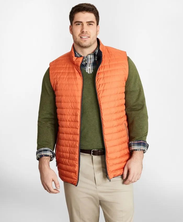 Brooks Brothers Outerwear Big and Tall Reversible Quilted Down Vest Navy 8211 Men Brooks Brothers Outerwear Big and Tall Reversible Quilted Down Vest Navy 8211 Men