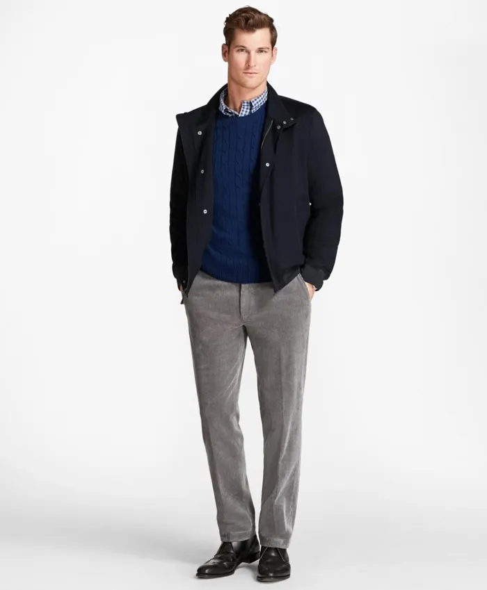 Brooks Brothers Outerwear BrooksStorm Bomber Jacket Navy 8211 Men