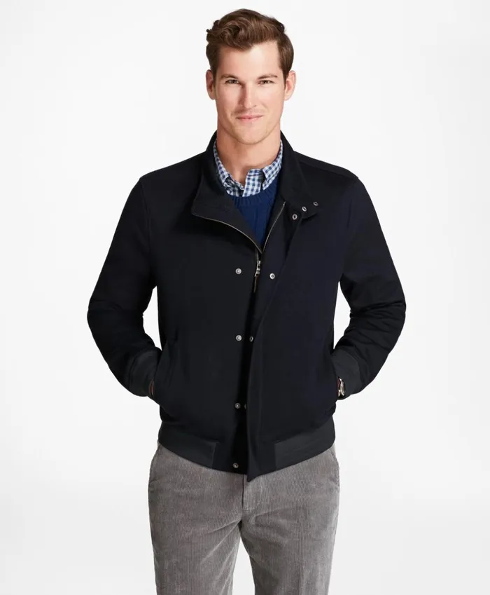 Brooks Brothers Outerwear BrooksStorm Bomber Jacket Navy 8211 Men