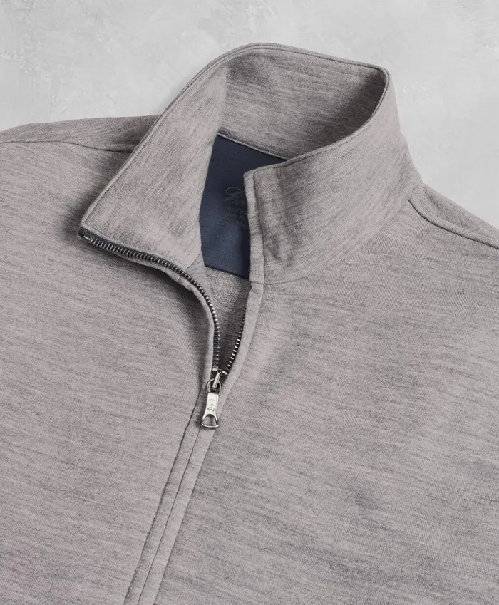 Brooks Brothers Outerwear Golden Fleece BrooksTech French Terry FullZip Vest Grey 8211 Men Brooks Brothers Outerwear Golden Fleece BrooksTech French Terry FullZip Vest Grey 8211 Men