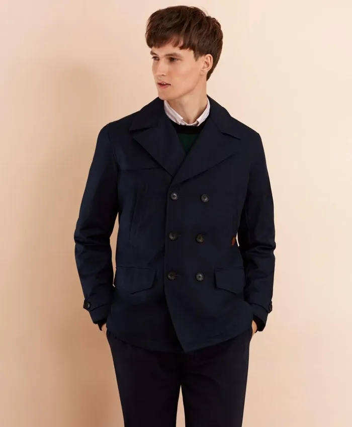 Brooks Brothers Outerwear Lightweight Cotton Twill Peacoat Navy 8211 Men Brooks Brothers Outerwear Lightweight Cotton Twill Peacoat Navy 8211 Men