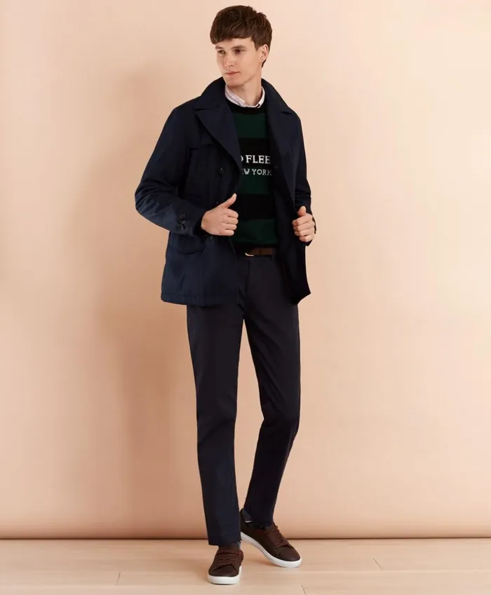 Brooks Brothers Outerwear Lightweight Cotton Twill Peacoat Navy 8211 Men Brooks Brothers Outerwear Lightweight Cotton Twill Peacoat Navy 8211 Men