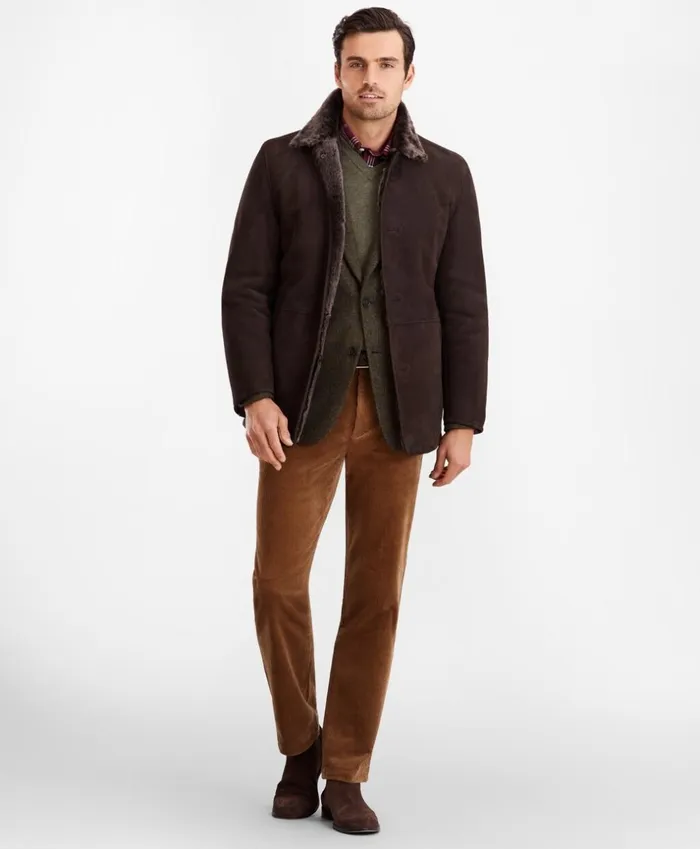 Brooks Brothers Outerwear Shearling Jacket Brown 8211 Men Brooks Brothers Outerwear Shearling Jacket Brown 8211 Men