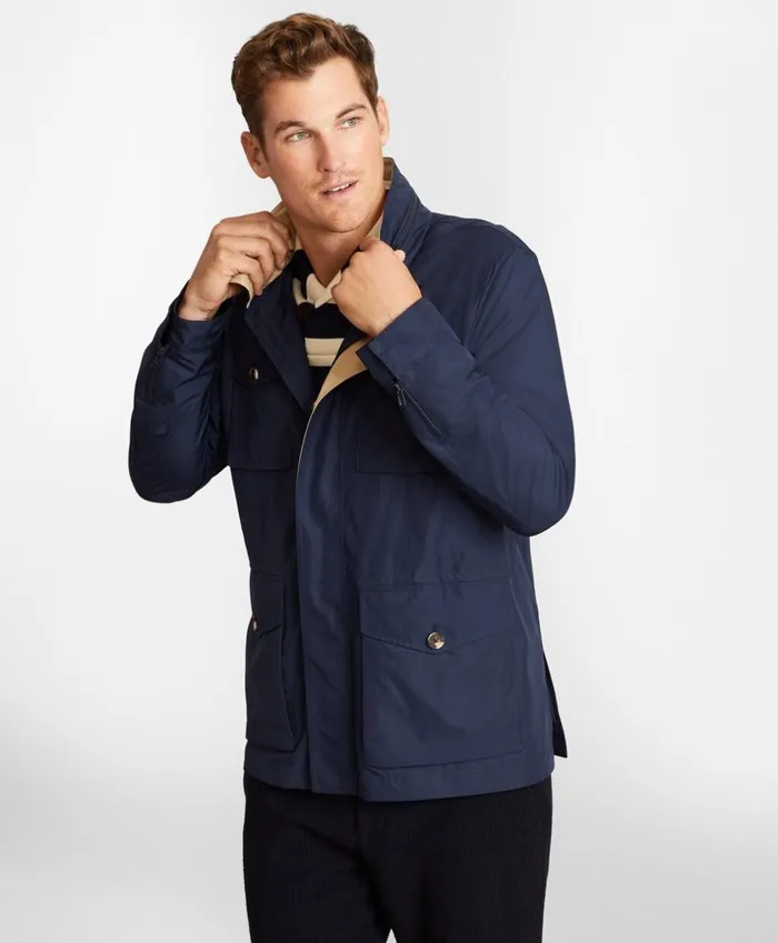 Brooks Brothers Outerwear WaterRepellent Packable Field Jacket Navy 8211 Men