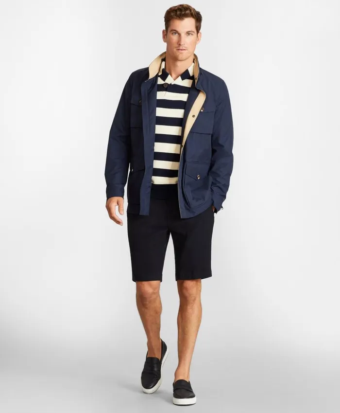 Brooks Brothers Outerwear WaterRepellent Packable Field Jacket Navy 8211 Men Brooks Brothers Outerwear WaterRepellent Packable Field Jacket Navy 8211 Men