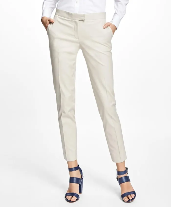 Brooks Brothers Petites Petite FlatFront Stretch Advantage Chinos Stone 8211 Women Brooks Brothers Petites Petite FlatFront Stretch Advantage Chinos Stone 8211 Women