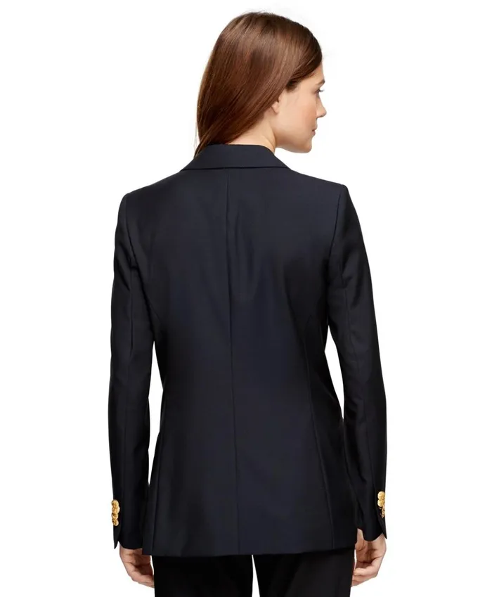 Brooks Brothers Petites Petite Loro Piana Classic Fit TwoButton Blazer Navy 8211 Women Brooks Brothers Petites Petite Loro Piana Classic Fit TwoButton Blazer Navy 8211 Women