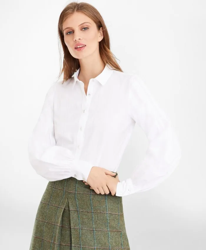 Brooks Brothers Petites Petite NonIron TailoredFit Supima Cotton Floral Jacquard Blouse White 8211 Women Brooks Brothers Petites Petite NonIron TailoredFit Supima Cotton Floral Jacquard Blouse White 8211 Women