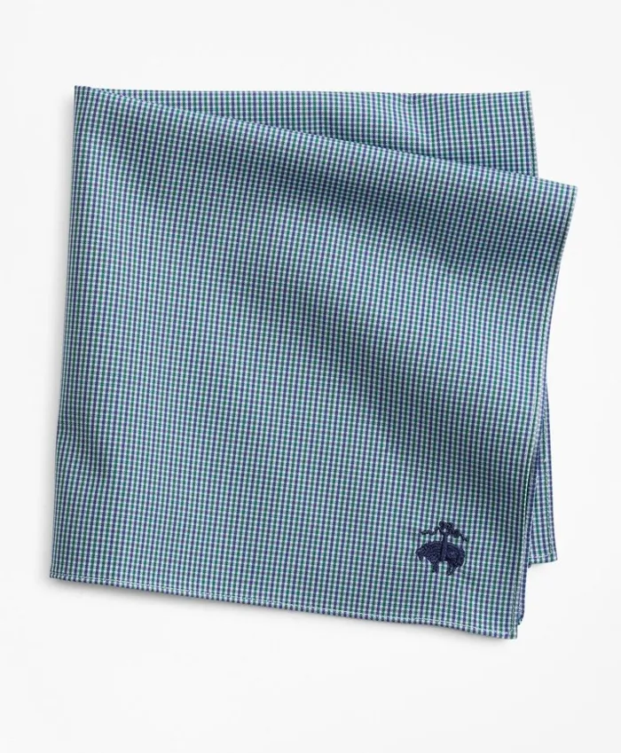Brooks Brothers Pocket Squares and Handkerchiefs TwoTone Gingham Pocket Square Green 8211 Men Brooks Brothers Pocket Squares and Handkerchiefs TwoTone Gingham Pocket Square Green 8211 Men