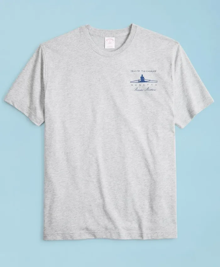 Brooks Brothers Polos and TShirts Head Of The Charles Regatta Cotton TShirt Light Grey 8211 Men Brooks Brothers Polos and TShirts Head Of The Charles Regatta Cotton TShirt Light Grey 8211 Men