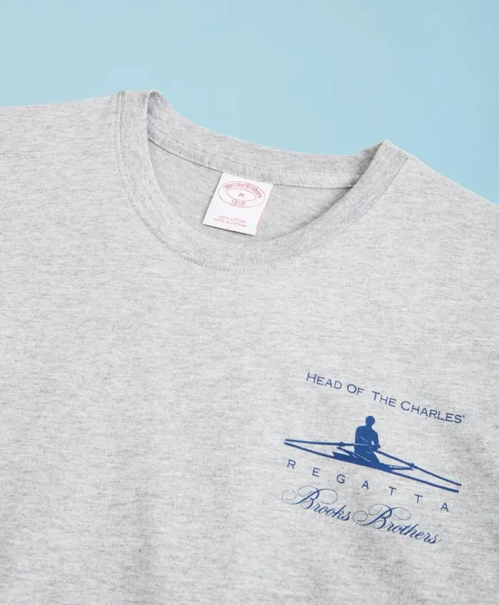 Brooks Brothers Polos and TShirts Head Of The Charles Regatta Cotton TShirt Light Grey 8211 Men Brooks Brothers Polos and TShirts Head Of The Charles Regatta Cotton TShirt Light Grey 8211 Men