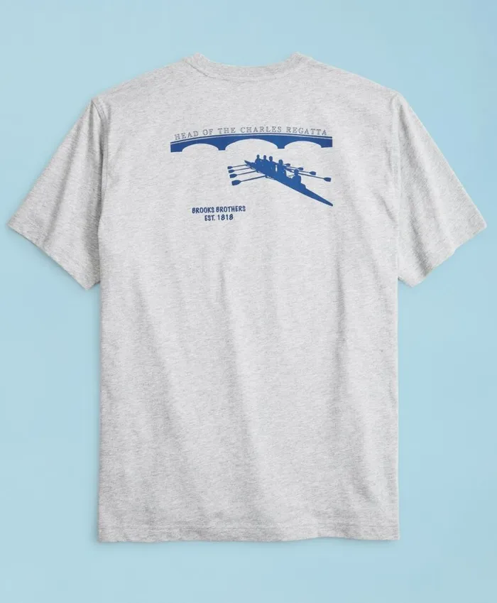 Brooks Brothers Polos and TShirts Head Of The Charles Regatta Cotton TShirt Light Grey 8211 Men Brooks Brothers Polos and TShirts Head Of The Charles Regatta Cotton TShirt Light Grey 8211 Men