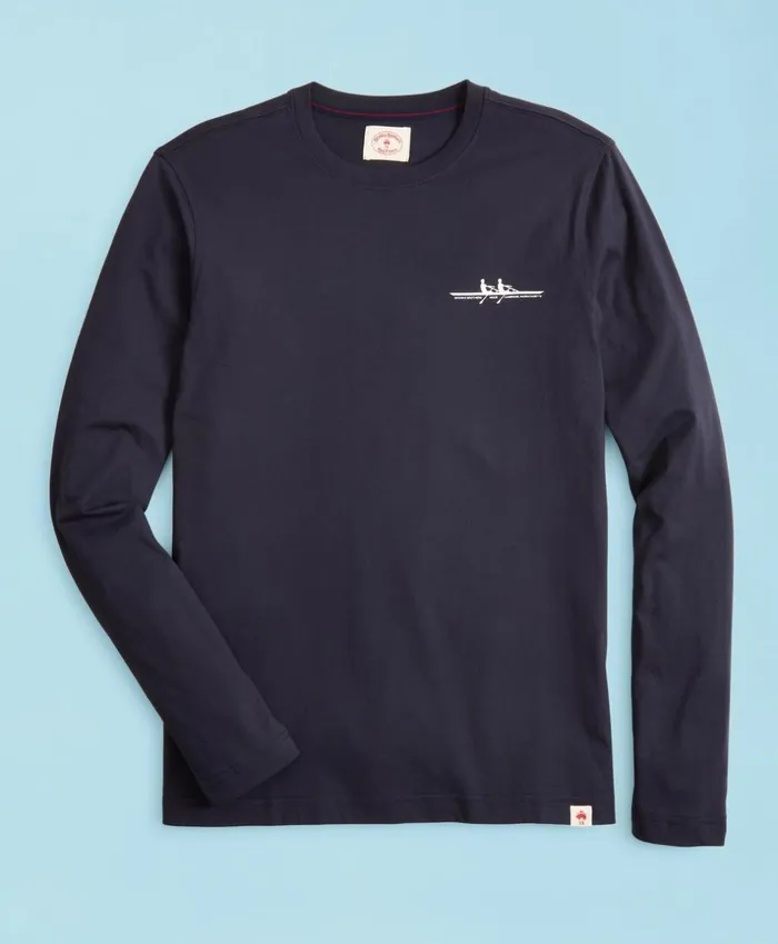 Brooks Brothers Polos and TShirts Head Of The Charles Regatta LongSleeve Graphic TShirt Navy 8211 Men Brooks Brothers Polos and TShirts Head Of The Charles Regatta LongSleeve Graphic TShirt Navy 8211 Men