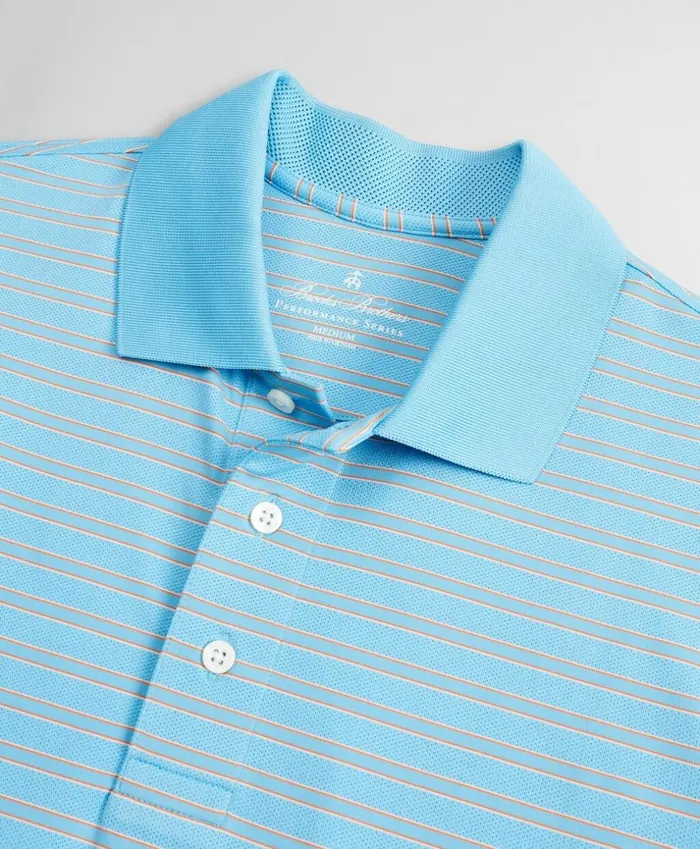 Brooks Brothers Polos and TShirts Performance Series Textured Bar Stripe Polo Shirt Blue 8211 Men Brooks Brothers Polos and TShirts Performance Series Textured Bar Stripe Polo Shirt Blue 8211 Men