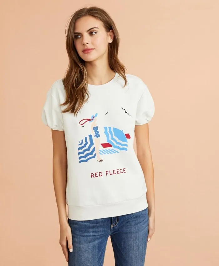 Brooks Brothers Shirts and Tops Beach Graphic French Terry Top White 8211 Women Brooks Brothers Shirts and Tops Beach Graphic French Terry Top White 8211 Women