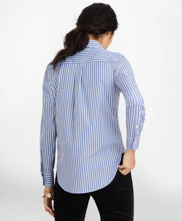 Brooks Brothers Shirts and Tops ClassicFit Striped Cotton Poplin Luxury Shirt Dark Blue 8211 Women Brooks Brothers Shirts and Tops ClassicFit Striped Cotton Poplin Luxury Shirt Dark Blue 8211 Women