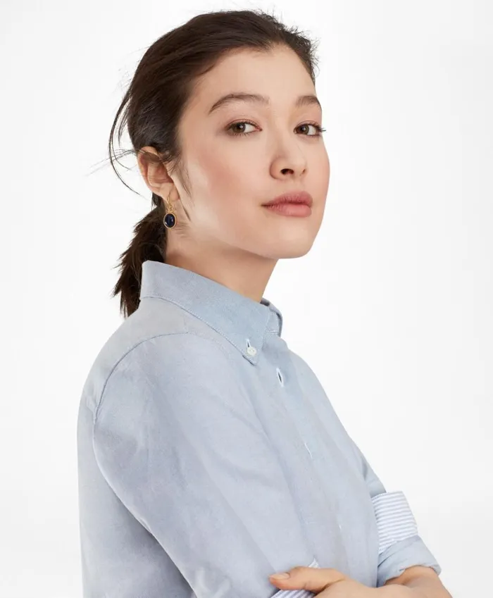 Brooks Brothers Shirts and Tops ClassicFit Supima Cotton Oxford ButtonDown Shirt Blue 8211 Women