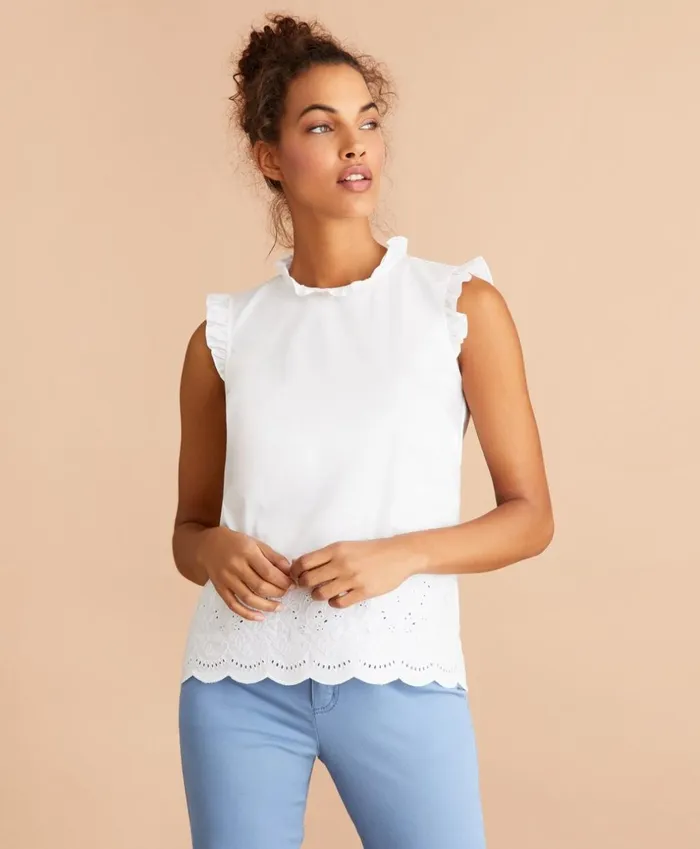 Brooks Brothers Shirts and Tops EyeletTrimmed Poplin Blouse White 8211 Women Brooks Brothers Shirts and Tops EyeletTrimmed Poplin Blouse White 8211 Women