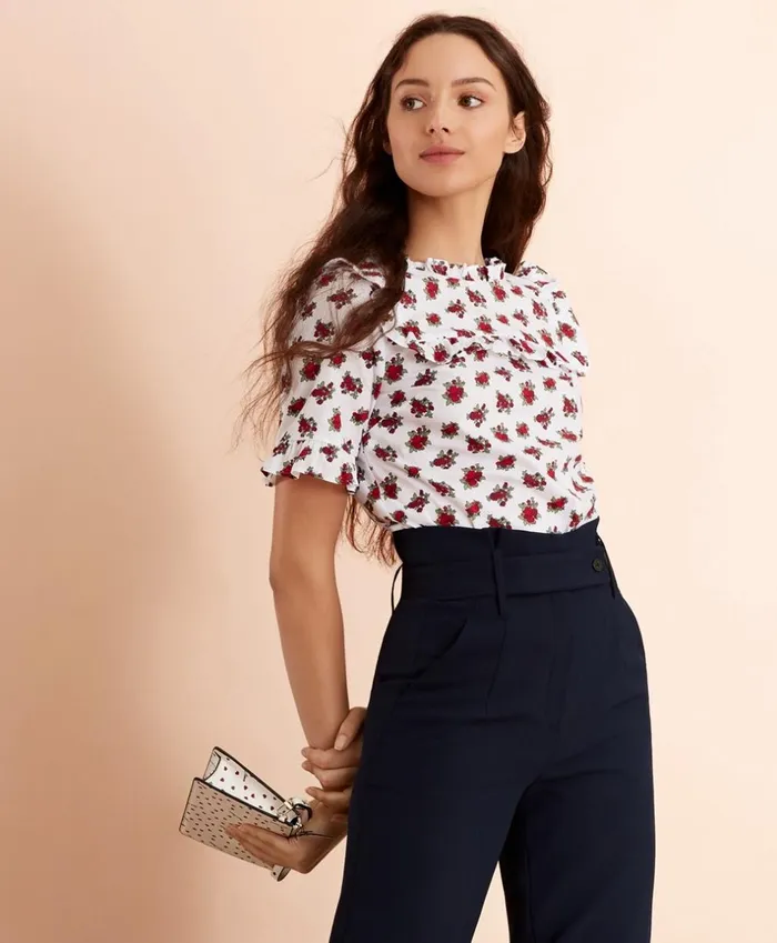 Brooks Brothers Shirts and Tops FloralPrint Cotton Sateen Blouse Whitemulti 8211 Women Brooks Brothers Shirts and Tops FloralPrint Cotton Sateen Blouse Whitemulti 8211 Women