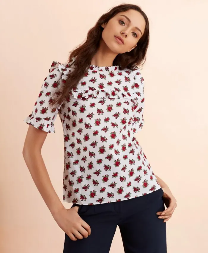 Brooks Brothers Shirts and Tops FloralPrint Cotton Sateen Blouse Whitemulti 8211 Women Brooks Brothers Shirts and Tops FloralPrint Cotton Sateen Blouse Whitemulti 8211 Women