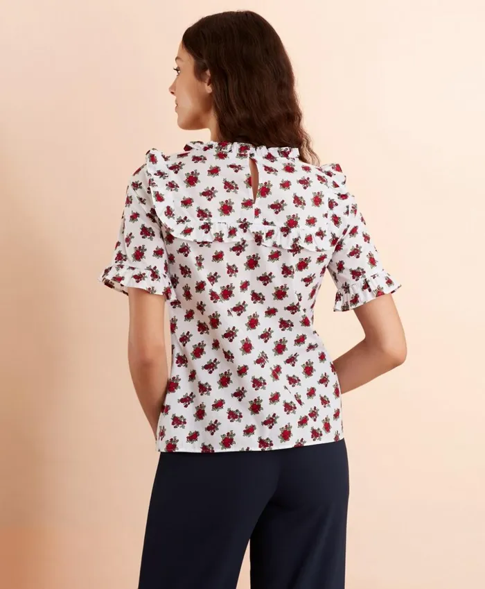 Brooks Brothers Shirts and Tops FloralPrint Cotton Sateen Blouse Whitemulti 8211 Women Brooks Brothers Shirts and Tops FloralPrint Cotton Sateen Blouse Whitemulti 8211 Women