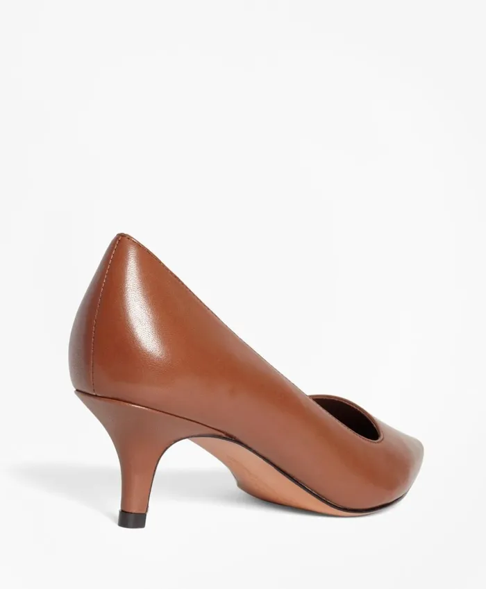 Brooks Brothers Shoes and Belts Leather PointToe Pumps Brown 8211 Women Brooks Brothers Shoes and Belts Leather PointToe Pumps Brown 8211 Women