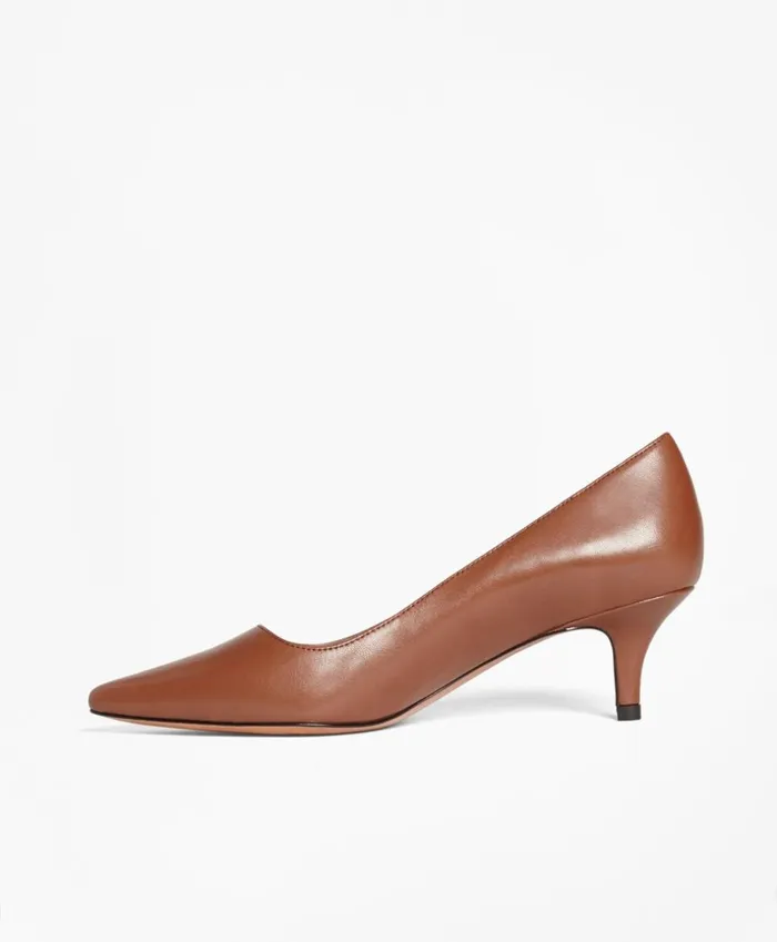 Brooks Brothers Shoes and Belts Leather PointToe Pumps Brown 8211 Women Brooks Brothers Shoes and Belts Leather PointToe Pumps Brown 8211 Women
