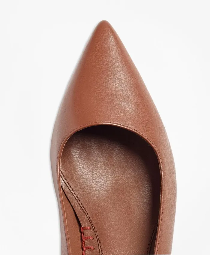 Brooks Brothers Shoes and Belts Leather PointToe Pumps Brown 8211 Women Brooks Brothers Shoes and Belts Leather PointToe Pumps Brown 8211 Women