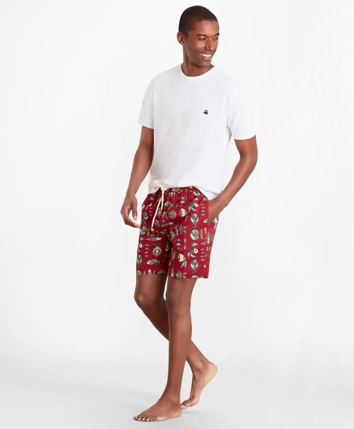 Brooks Brothers Shorts and Swimwear Montauk 6034 Fish Print Swim Trunks Red 8211 Men Brooks Brothers Shorts and Swimwear Montauk 6034 Fish Print Swim Trunks Red 8211 Men