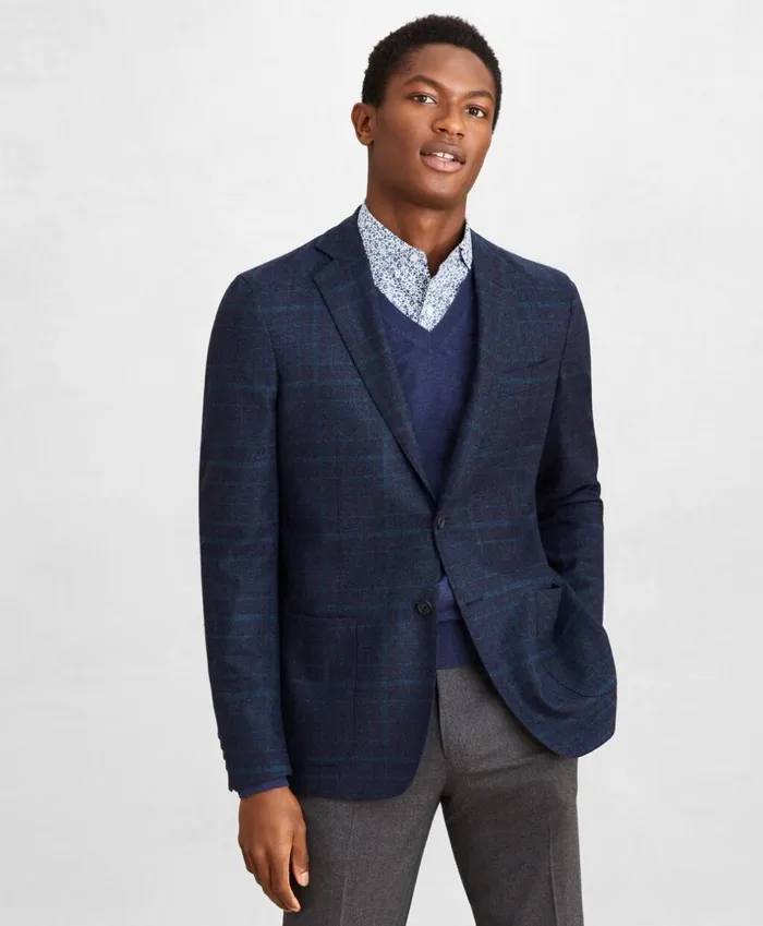 Brooks Brothers Sport Coats and Vests Golden Fleece BrooksCloud Plaid Sport Coat Navy 8211 Men Brooks Brothers Sport Coats and Vests Golden Fleece BrooksCloud Plaid Sport Coat Navy 8211 Men