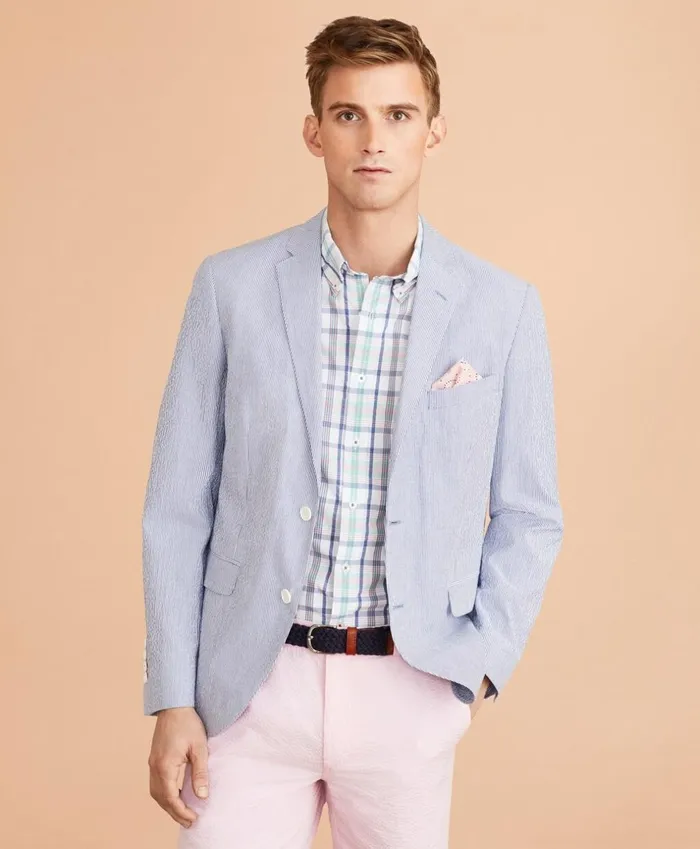 Brooks Brothers Sport Coats and Vests Striped Seersucker Sport Coat Blue 8211 Men Brooks Brothers Sport Coats and Vests Striped Seersucker Sport Coat Blue 8211 Men