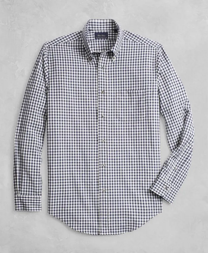 Brooks Brothers Sport Shirts Golden Fleece BrooksTech Regent Fit Gingham Sport Shirt Navywhite 8211 Men Brooks Brothers Sport Shirts Golden Fleece BrooksTech Regent Fit Gingham Sport Shirt Navywhite 8211 Men