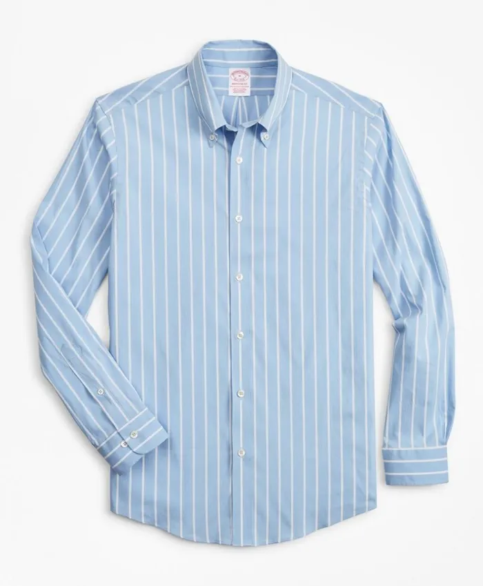 Brooks Brothers Sport Shirts Madison ClassicFit Sport Shirt Performance Series With COOLMAX Ground Stripe Vista Blue 8211 Men Brooks Brothers Sport Shirts Madison ClassicFit Sport Shirt Performance Series With COOLMAX Ground Stripe Vista Blue 8211 Men