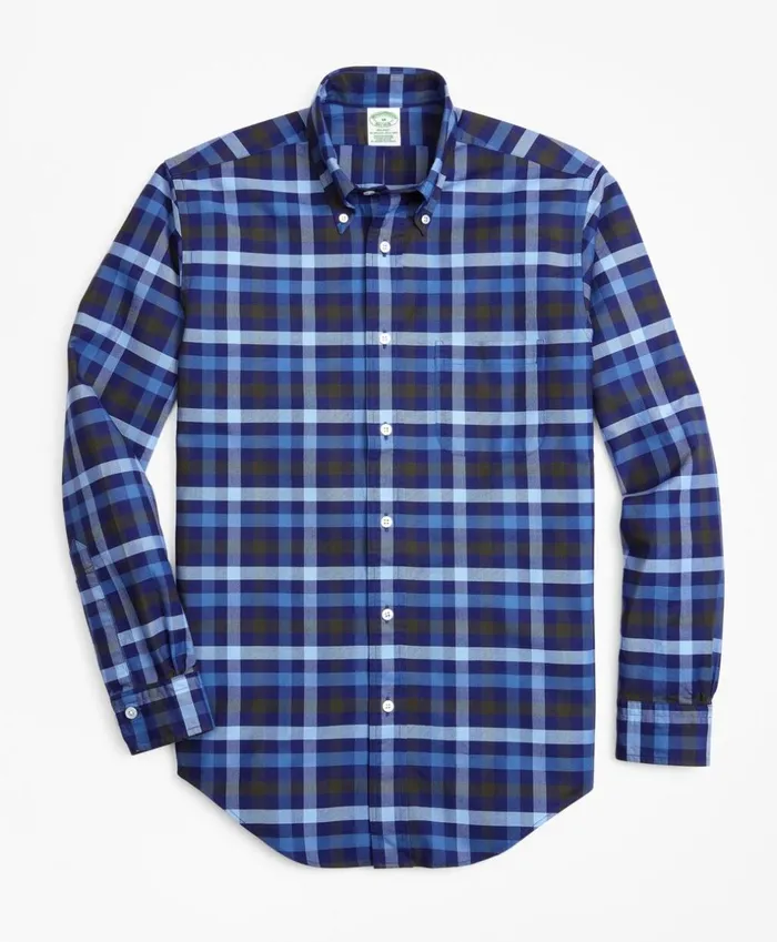 Brooks Brothers Sport Shirts Milano Fit Oxford TwoColor Plaid Sport Shirt Navytan 8211 Men Brooks Brothers Sport Shirts Milano Fit Oxford TwoColor Plaid Sport Shirt Navytan 8211 Men