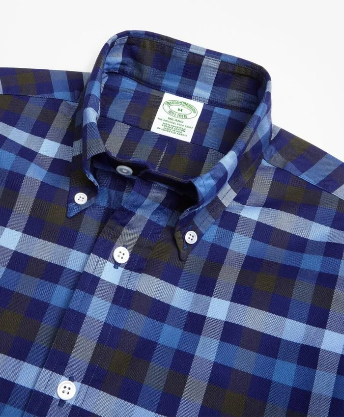 Brooks Brothers Sport Shirts Milano Fit Oxford TwoColor Plaid Sport Shirt Navytan 8211 Men Brooks Brothers Sport Shirts Milano Fit Oxford TwoColor Plaid Sport Shirt Navytan 8211 Men