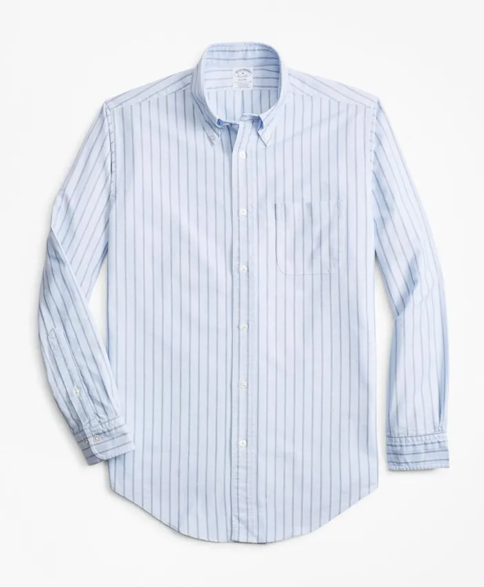 Brooks Brothers Sport Shirts Regent Fit Oxford Stripe Sport Shirt Light Blue 8211 Men Brooks Brothers Sport Shirts Regent Fit Oxford Stripe Sport Shirt Light Blue 8211 Men