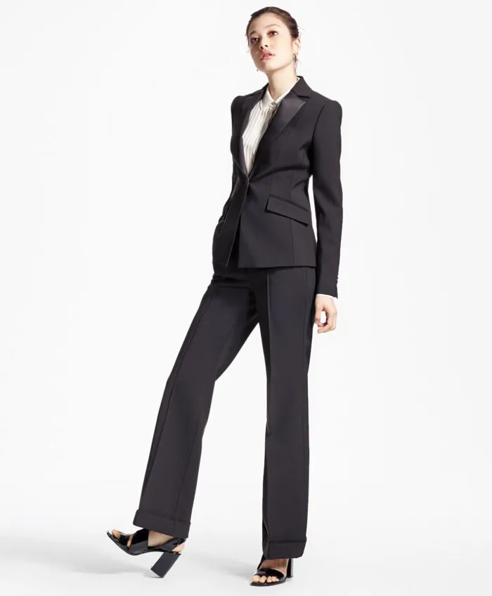 Brooks Brothers Suit Separates Cuffed WideLeg Tuxedo Pants Black 8211 Women Brooks Brothers Suit Separates Cuffed WideLeg Tuxedo Pants Black 8211 Women