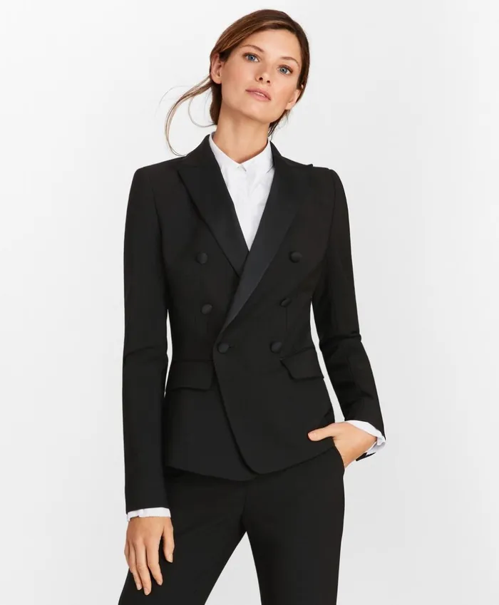 Brooks Brothers Suit Separates StretchWool Crepe DoubleBreasted Tuxedo Jacket Black 8211 Women Brooks Brothers Suit Separates StretchWool Crepe DoubleBreasted Tuxedo Jacket Black 8211 Women