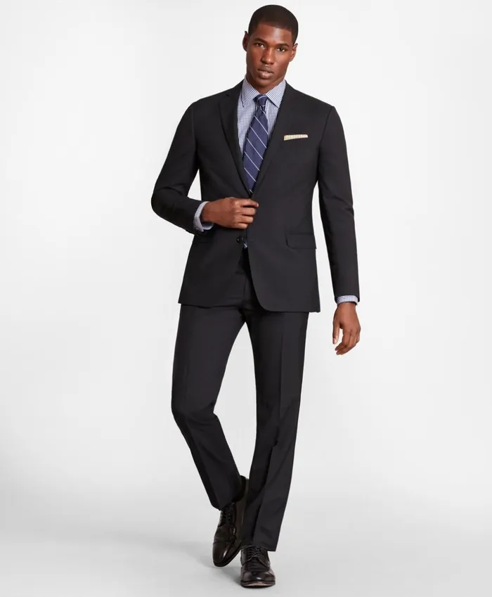 Brooks Brothers Suits BrooksGate RegentFit Wool Suit Jacket Black 8211 Men
